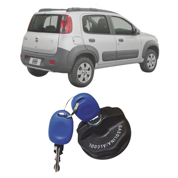Encontraproduto.com.br - Tampa Bocal Tanque De Combustivel Uno Com Chave Após 2014