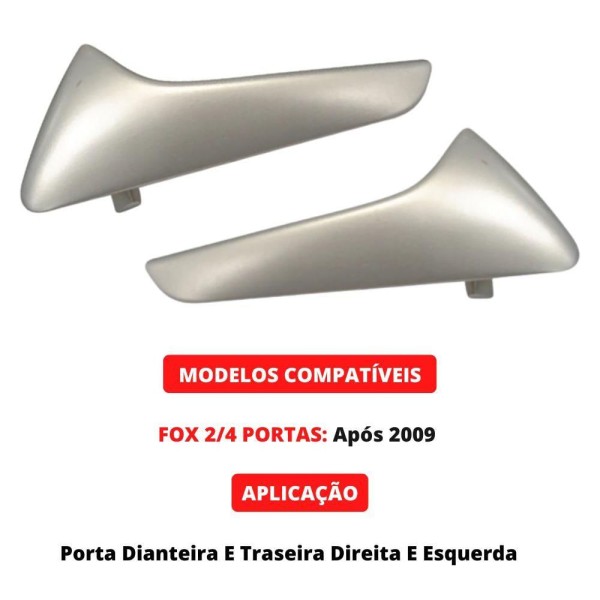 Encontraproduto.com.br - Kit 2 Maçaneta Interna Gatilho Porta Diant Tras Fox Após 09 - Un - 2