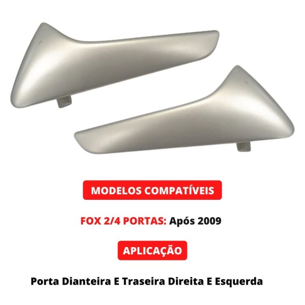 Encontraproduto.com.br - Kit 2 Maçaneta Interna Gatilho Porta Diant Tras Fox Após 09 - Un - 2