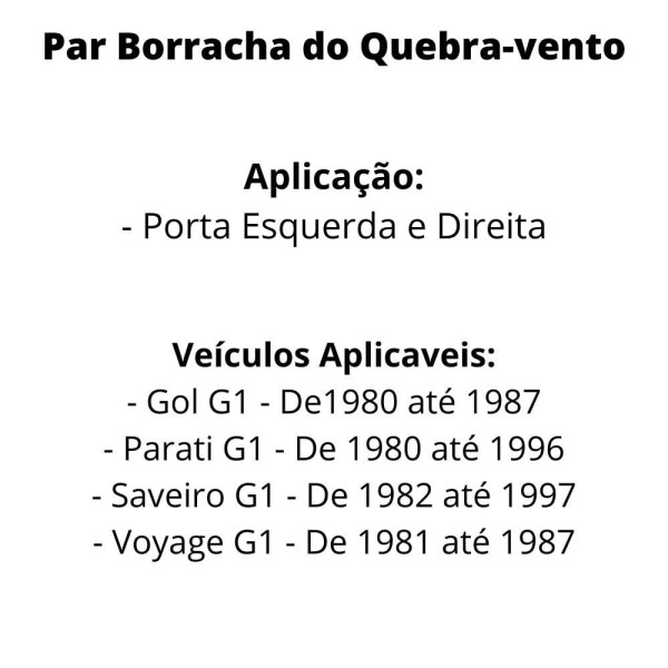 Encontraproduto.com.br - Par Borrachas Quebra-vento Direito E Esquerdo Gol Parati G1 - Un - 2