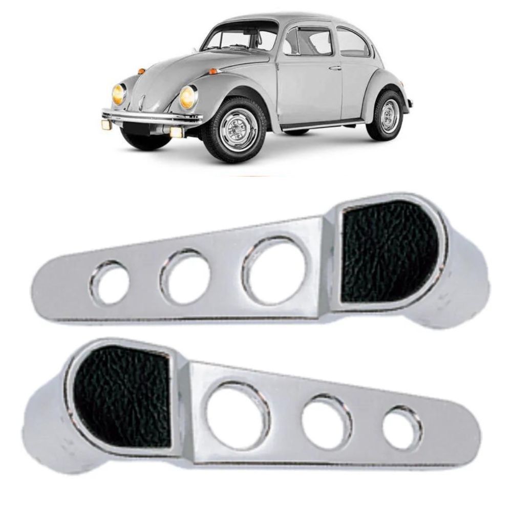 Encontraproduto.com.br - 2 Maçanetas Internas Cromadas Modelo Estorte Fusca 59 A 86