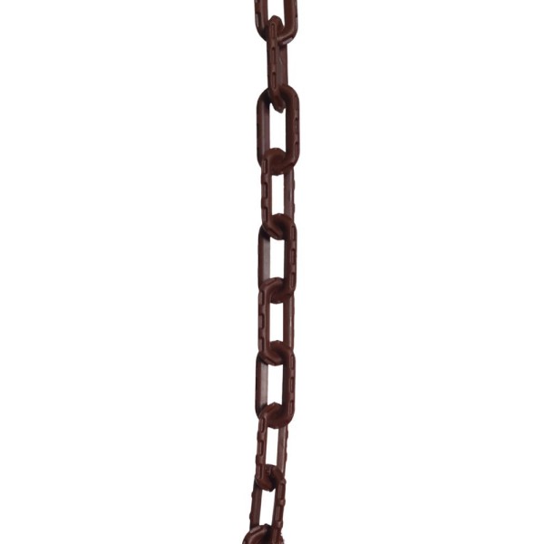 Encontraproduto.com.br - 40 Mt Corrente Plástica Isolamento Calha Chuva Elo P Marrom