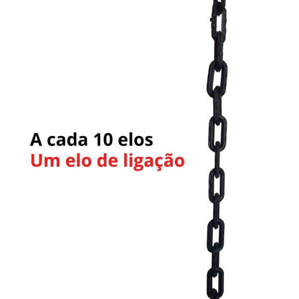 Encontraproduto.com.br - 40 Mt Corrente Plástica Isola Calha Chuva Elo G Preto