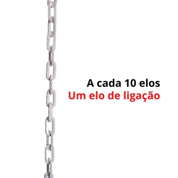 Encontraproduto.com.br - 10 Mt Corrente Plástica Isolamento Calha Chuva Elo G Branco