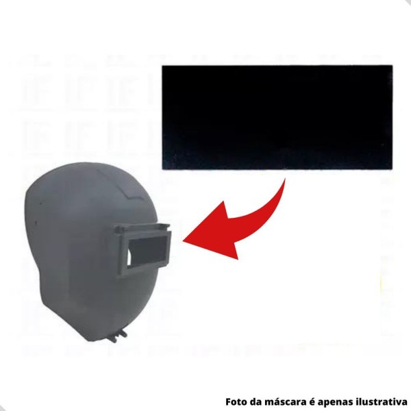 Encontraproduto.com.br - Kit 100 Lente Escura Mascara Solda Retangular Tonalidade 10 - Un - 10