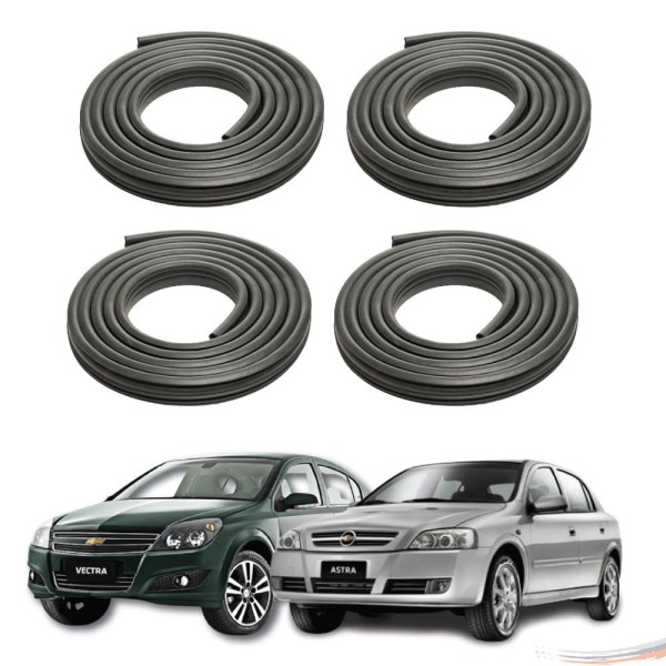 Encontraproduto.com.br - Kit 4 Borrachas Portas C/ Aba Astra Vectra 95 A 11 - Premium - Un / 4