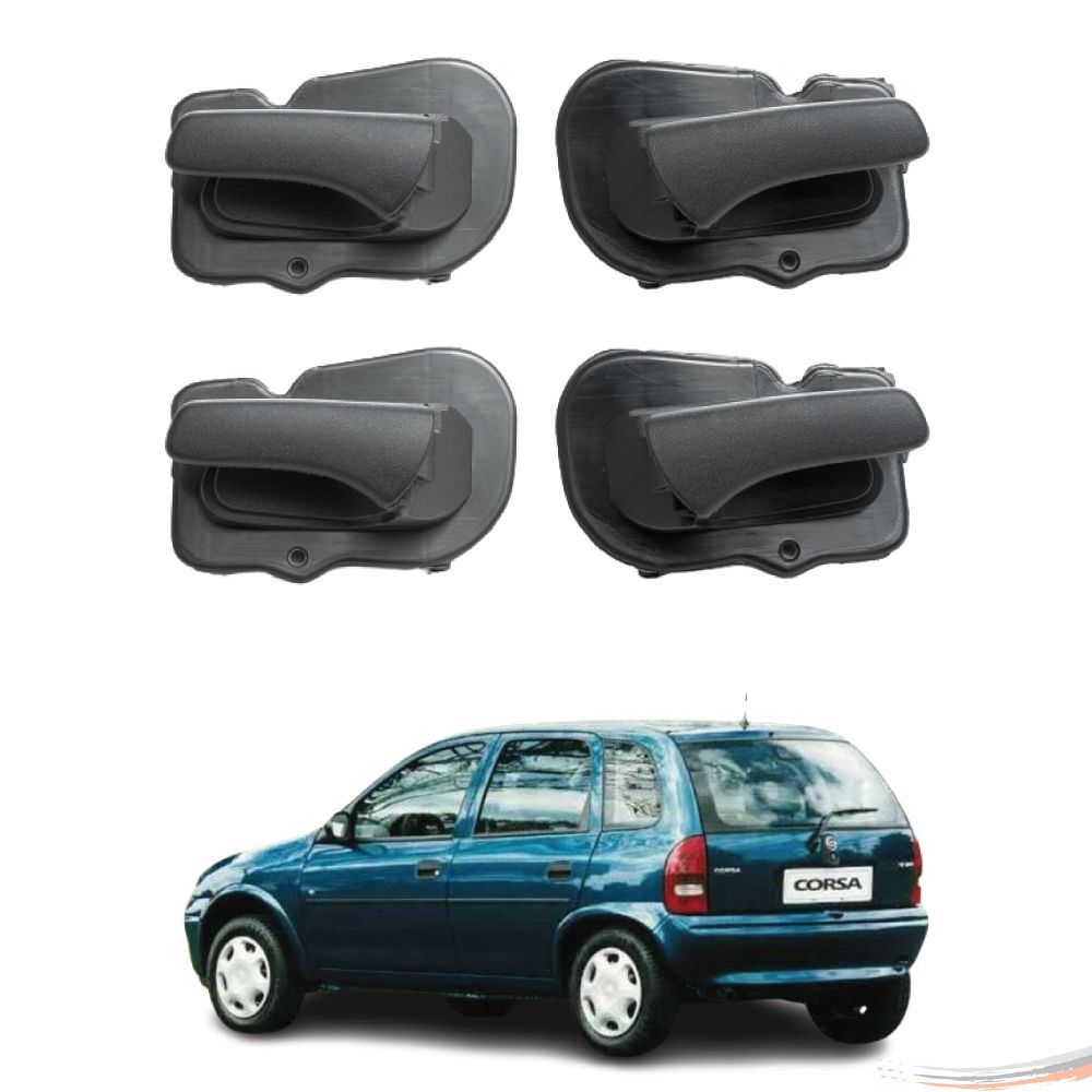 Encontraproduto.com.br - Kit 4 Maçanetas Internas Cinza Corsa Wind Classic Após 1994