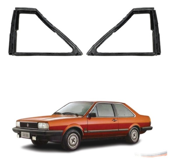 Encontraproduto.com.br - Par Borracha Quebra-vento Quantum Santana G1 1984 A 1991