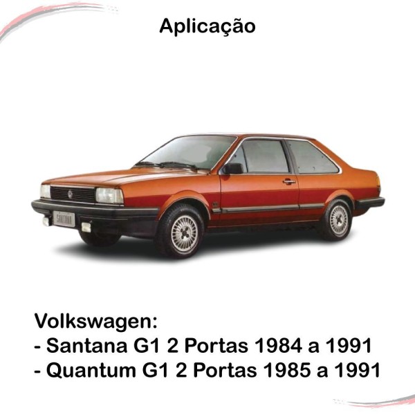 Encontraproduto.com.br - Par Borracha Quebra-vento Quantum Santana G1 1984 A 1991