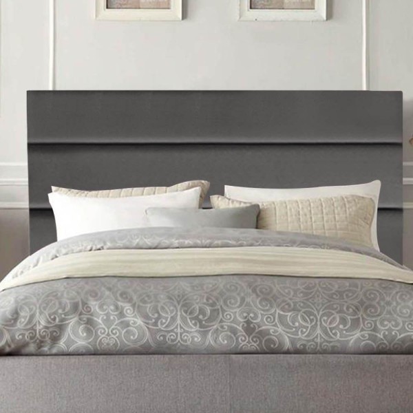 Cabeceira Cama Box Casal 160 Cm Argentina - Cinza Escuro Suede