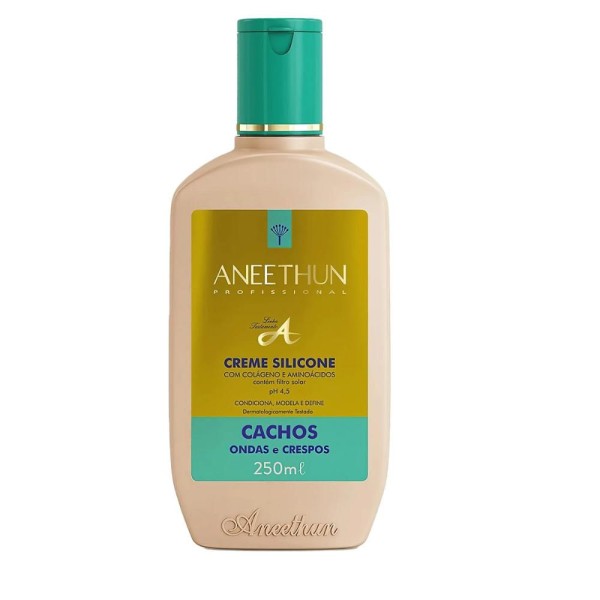Encontraproduto.com.br - Aneethun Linha A - Kit Shampoo 300 ml (2 Un) + Creme Silicone Cachos 250 ml