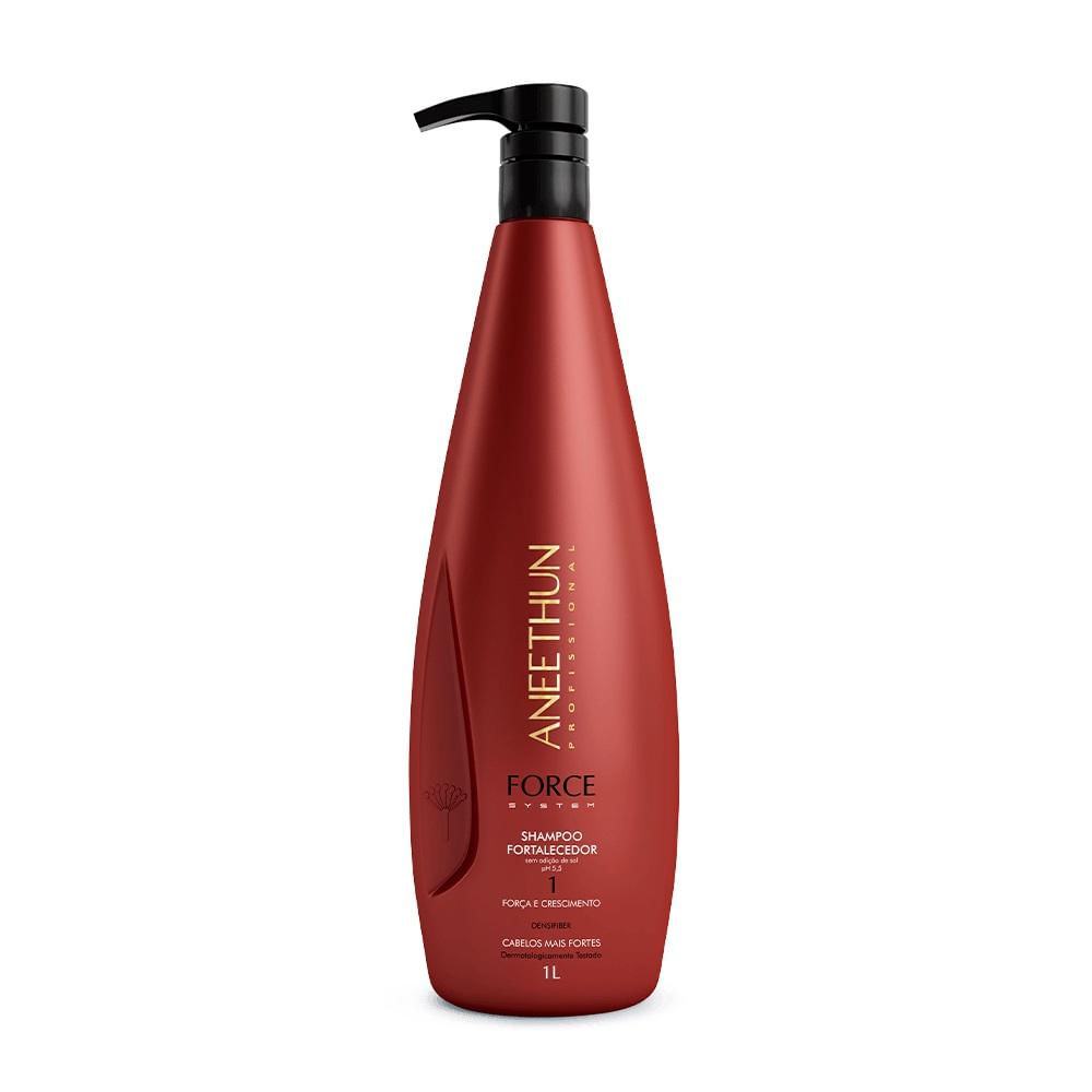Encontraproduto.com.br - Aneethun Force System - Shampoo 1L + Dose Fortalecedora 25g