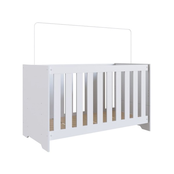 Encontraproduto.com.br - Berço Bebe Cama Infantil Americano com Colchão 3 em 1 Completa Branco