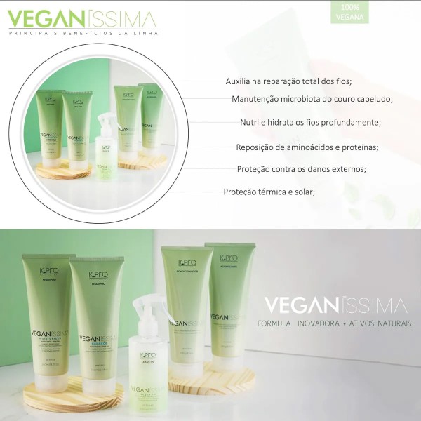 Encontraproduto.com.br - Kit K.Pro Veganíssima Completo e Regenér Shot Repair Ampola de Tratamento (5 produtos)