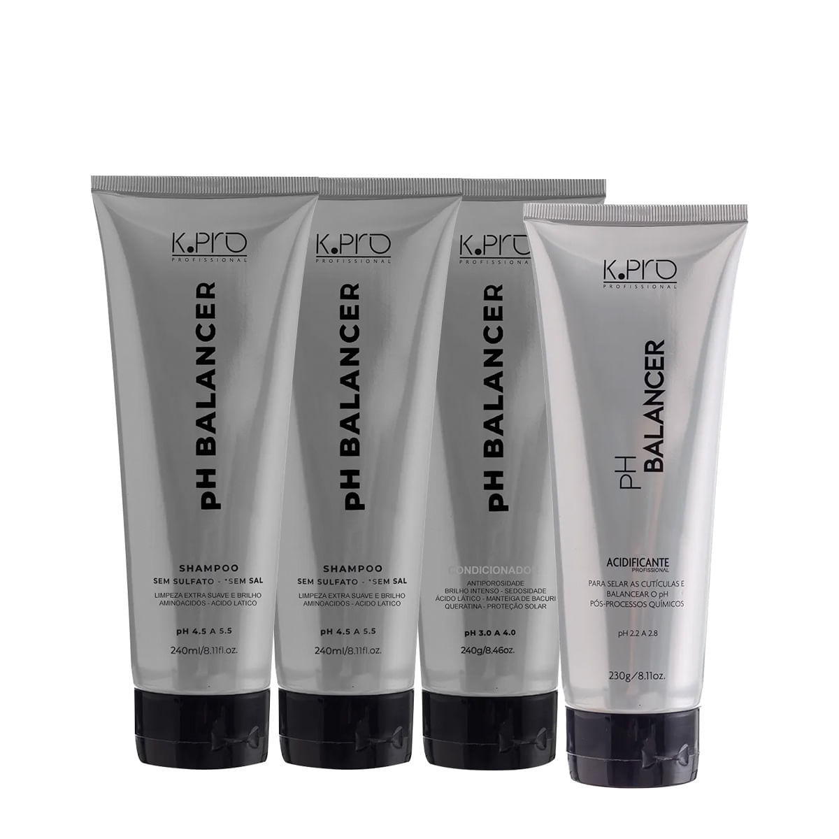 Kit K.Pro pH Balancer Shampoo Extra Condicionador e Acidificante (4 produtos)