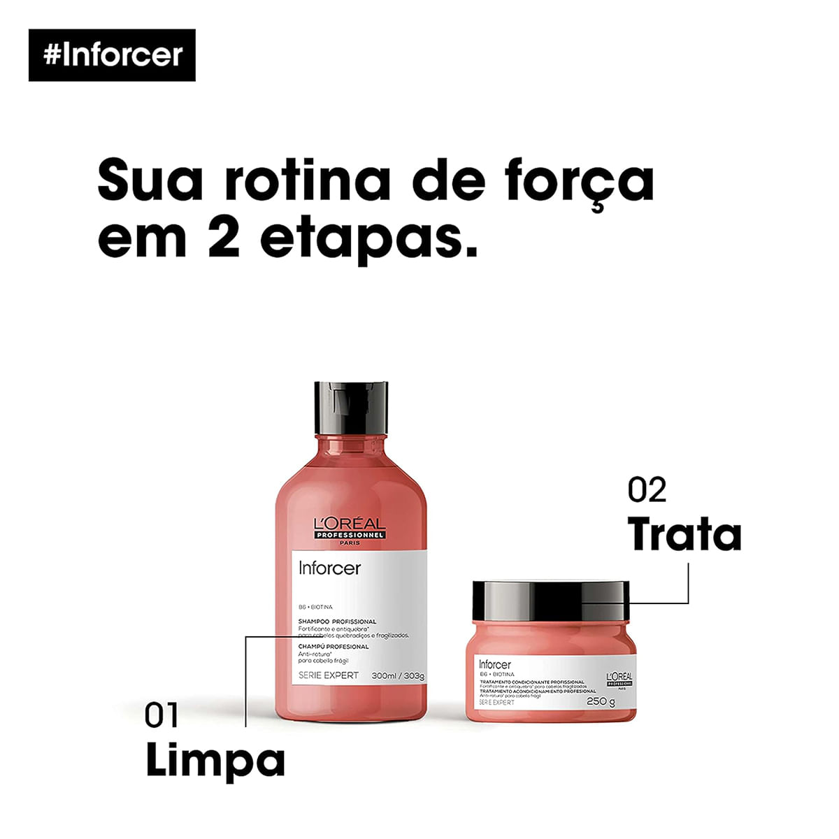 Encontraproduto.com.br - Kit LOréal Professionnel Inforcer Serie Expert Shampoo Máscara e Blow Dry Fluidifier Leave-In (3 produtos)