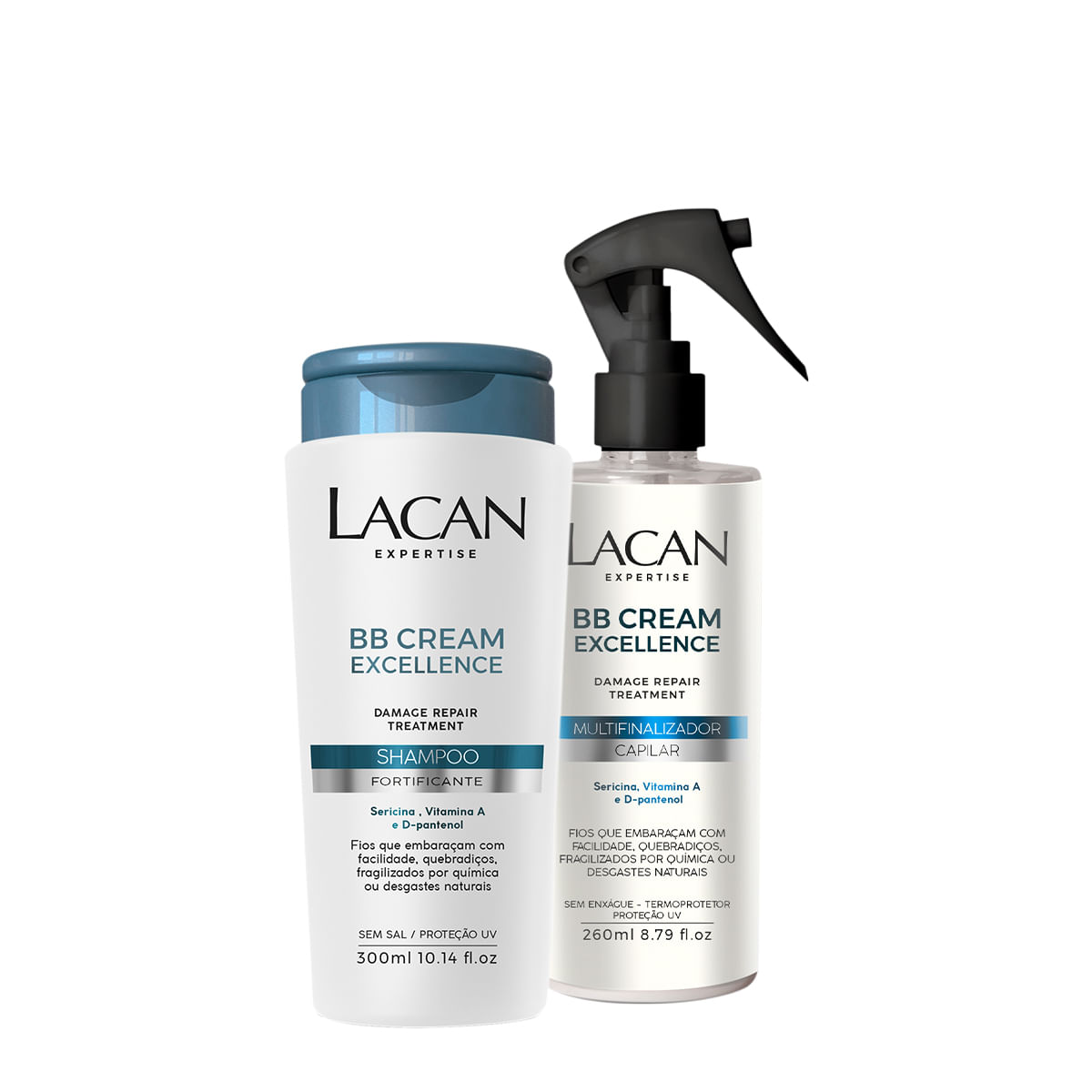 Kit Lacan BB Cream Excellence Shampoo e Multifinalizador Leave-in (2 produtos)
