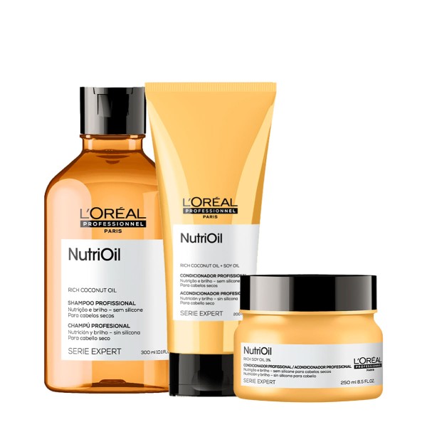 Encontraproduto.com.br - Kit LOréal Professionnel Serie Expert NutriOil Shampoo Condicionador e Máscara P (3 produtos)