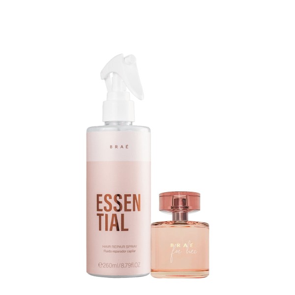 Kit Braé  for Her Deo Parfum e Essential Hair Repair Spray (2 produtos)