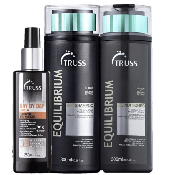Encontraproduto.com.br - Kit Truss Equilibrium Day Cabelos Oleosos (3 Produtos)