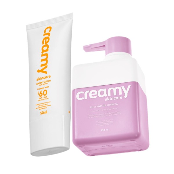 Kit Creamy Skincare Protetor Solar Facial FPS 60 Emulsão (2 produtos)