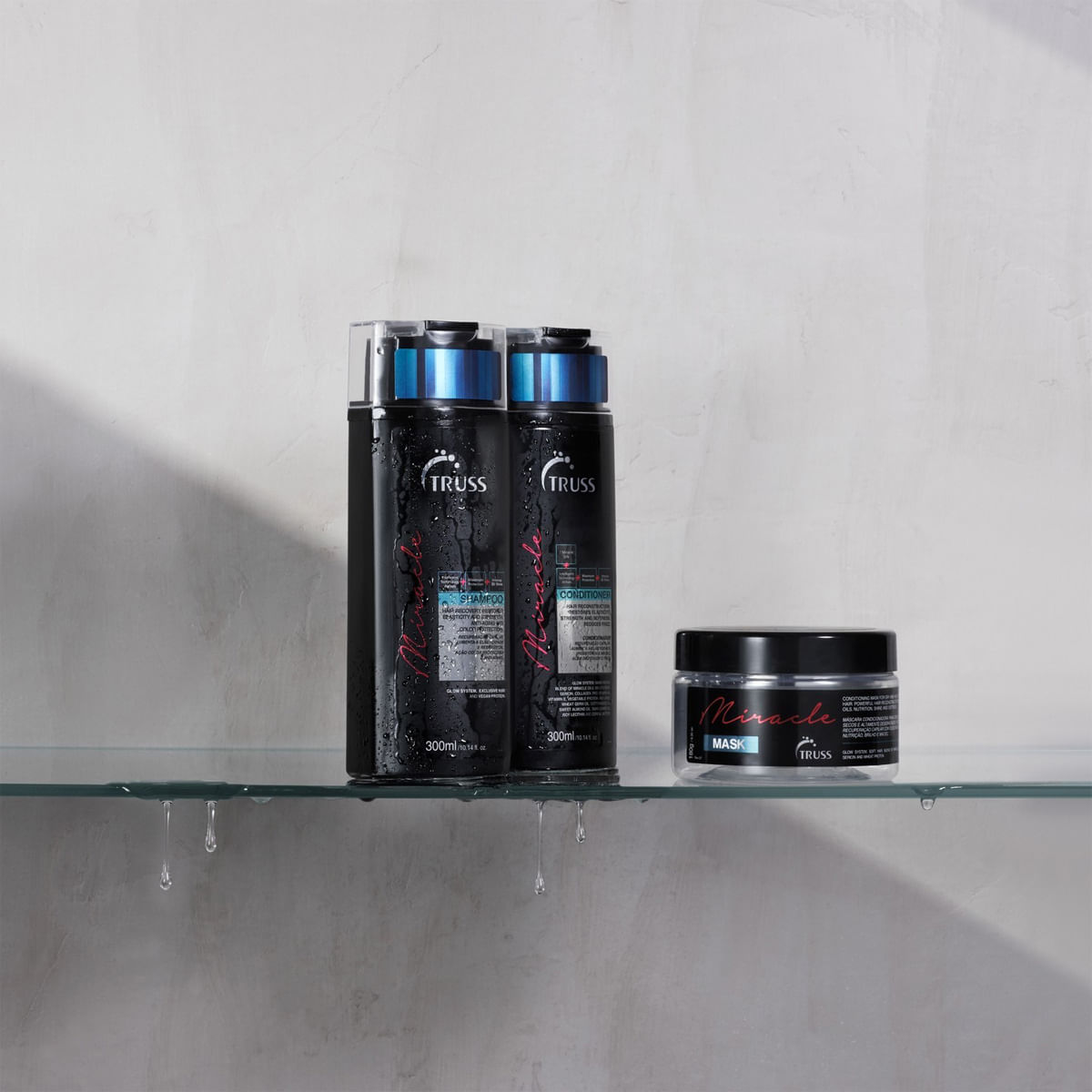 Kit Truss Miracle Shampoo Miracle Summer Máscara e Uso Obrigatório Tratamento Reconstrutor (3 produtos)