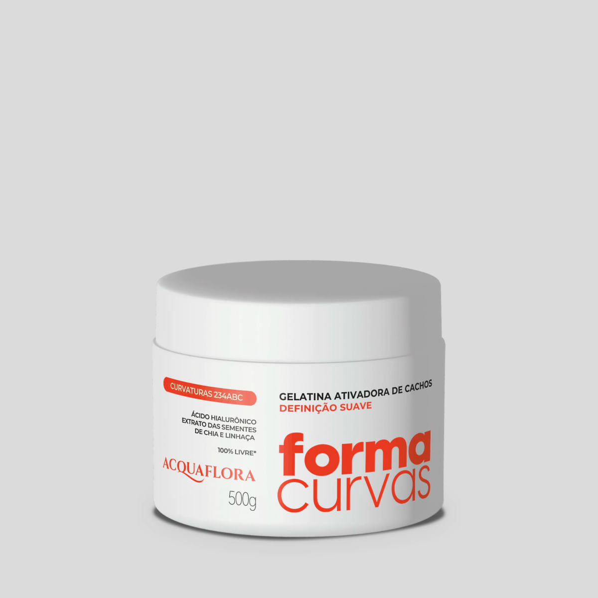 Encontraproduto.com.br - Kit Acquaflora Forma Curvas Duo Creme de Pentear Cachos e Gelatina Suave (4 produtos)
