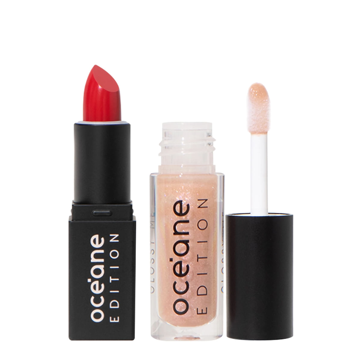 Kit Océane Edition Mini Lipstick Red Kiss e Glossy Me Glazed - 2 Un
