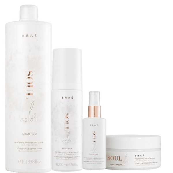 Kit BRAE Soul Color Cuidado Capilar Diario (4 Produtos)
