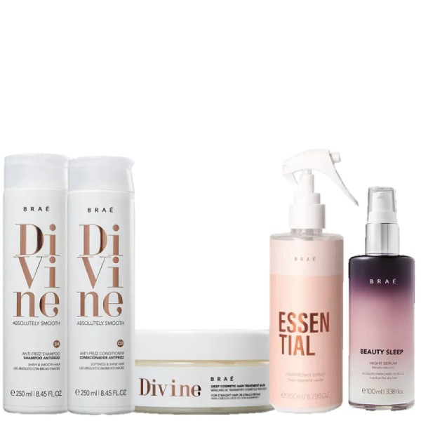 Brae Divine Duo 250ml Mascara 200ml Essential 260ml e Beauty Sleep 100ml