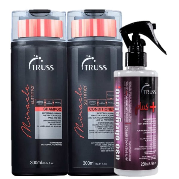 Encontraproduto.com.br - Kit Truss Miracle Summer Plus Cabelos Secos (3 Produtos)