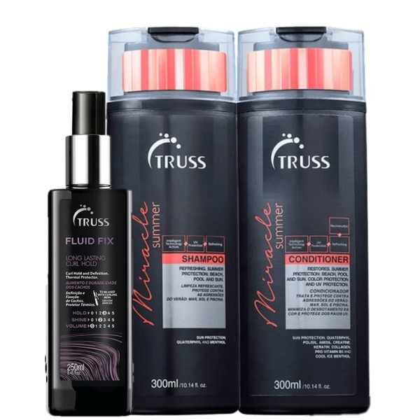 Encontraproduto.com.br - Kit Truss Miracle Summer Fluid Cabelos Secos (3 Produtos)