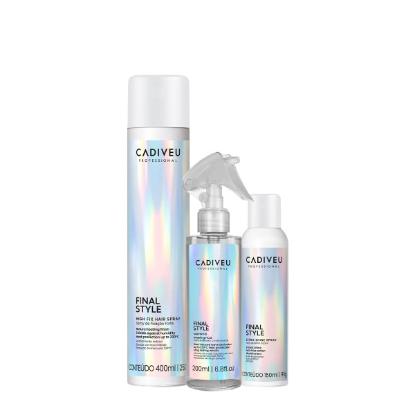 Encontraproduto.com.br - Kit Cadiveu Professional Final Style Fluido Fixador e Spray Brilho (3 produtos)