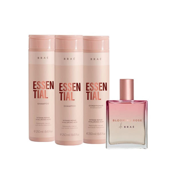 Encontraproduto.com.br - Kit Braé Essential Blooming Rose Perfume Extra (4 produtos)