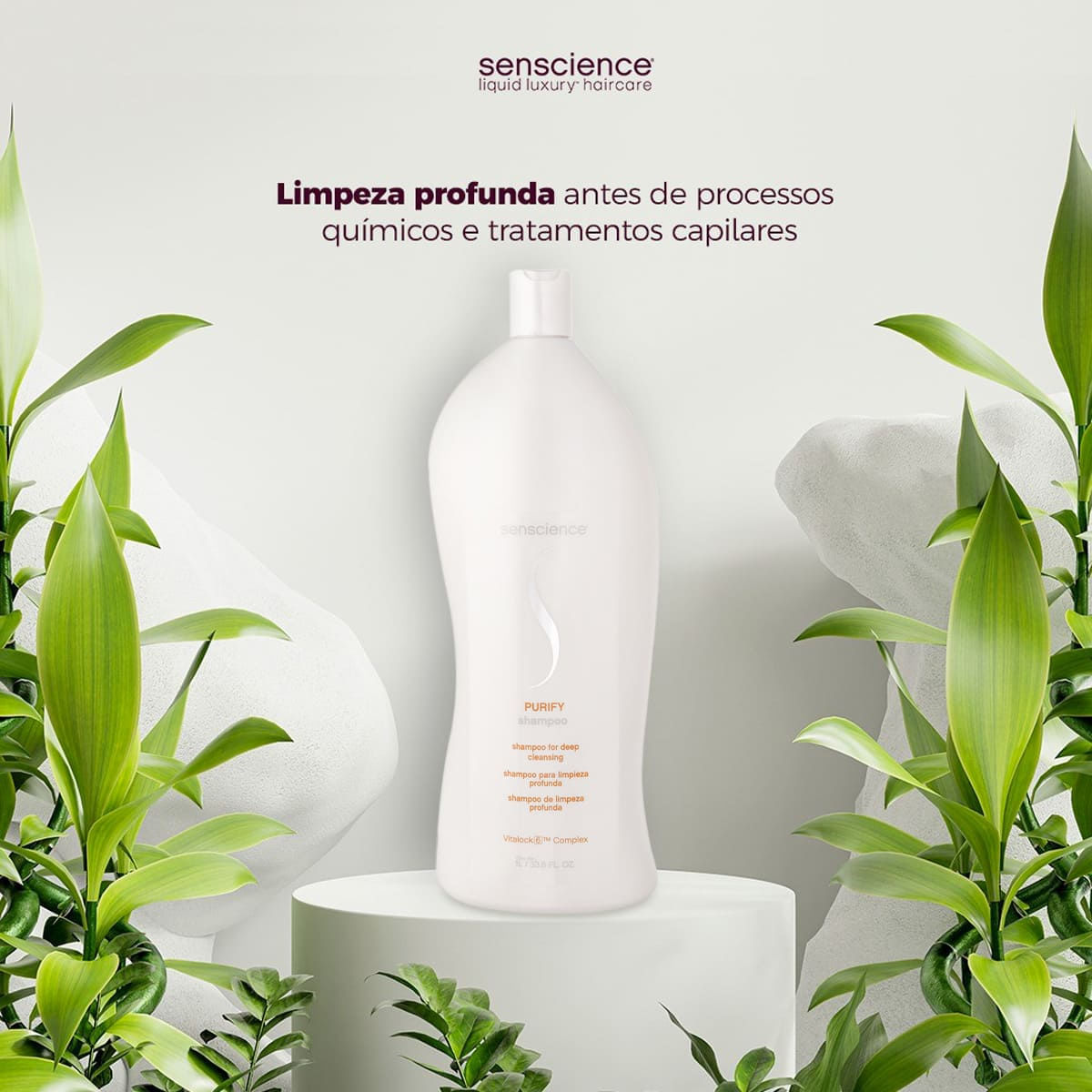 Encontraproduto.com.br - Kit Senscience Purify Shampoo Máscara e Leave-in (3 produtos)