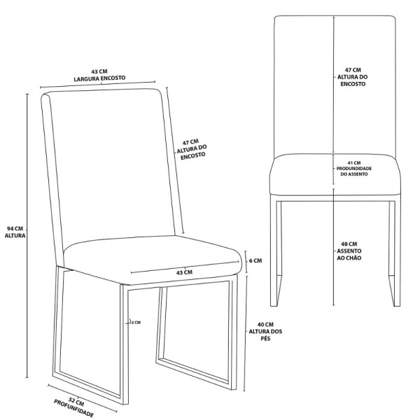 Encontraproduto.com.br - Cadeira Para Mesa Jantar Com Base De Ferro Preto - Balaqui Capuccino