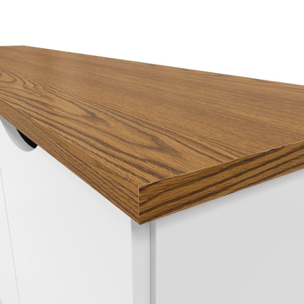 Encontraproduto.com.br - Aparador Buffet Balcão 4 Portas Com Prateleiras Patrimar