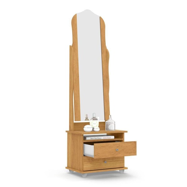 Encontraproduto.com.br - Toucador 2 Gavetas Com Espelho Articulável Corpo Todo Magic