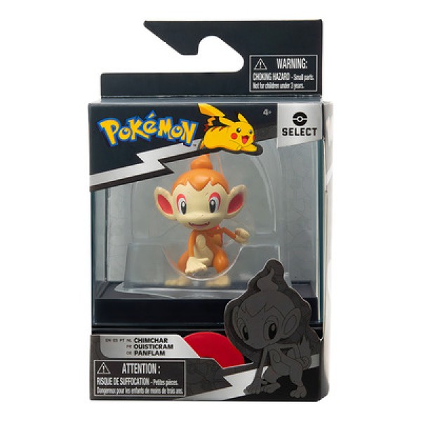 Encontraproduto.com.br - Boneco Chimchar De 4Cm Com Case - Pokémon Série Select