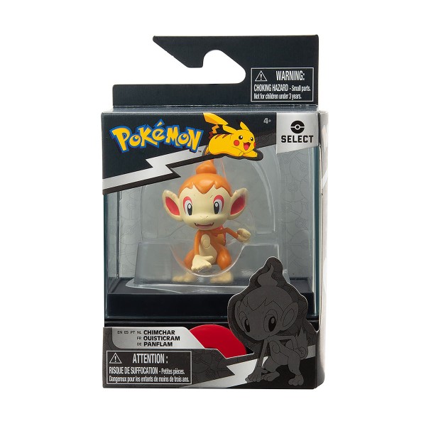 Boneco Chimchar De 4Cm Com Case - Pokémon Série Select