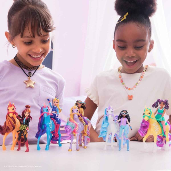Encontraproduto.com.br - Boneca Valentina E Unicórnio Cinder - Academia Unicórnio
