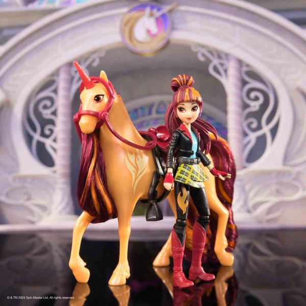 Encontraproduto.com.br - Boneca Valentina E Unicórnio Cinder - Academia Unicórnio