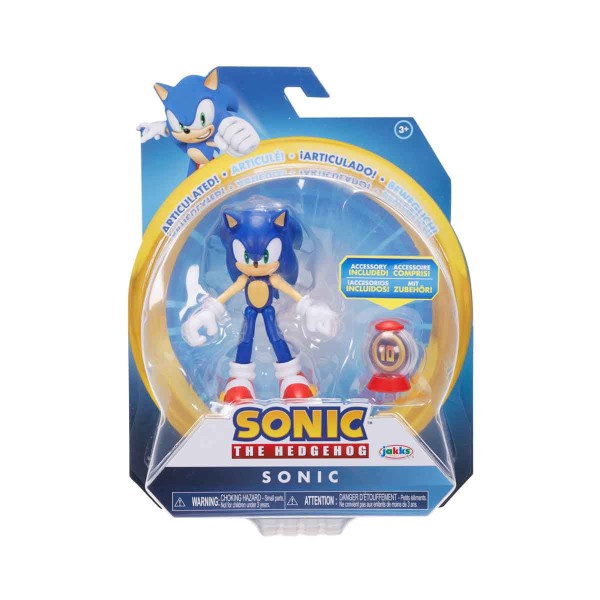 Boneco Articulado Sonic De 9Cm Com Acessório - Sonic