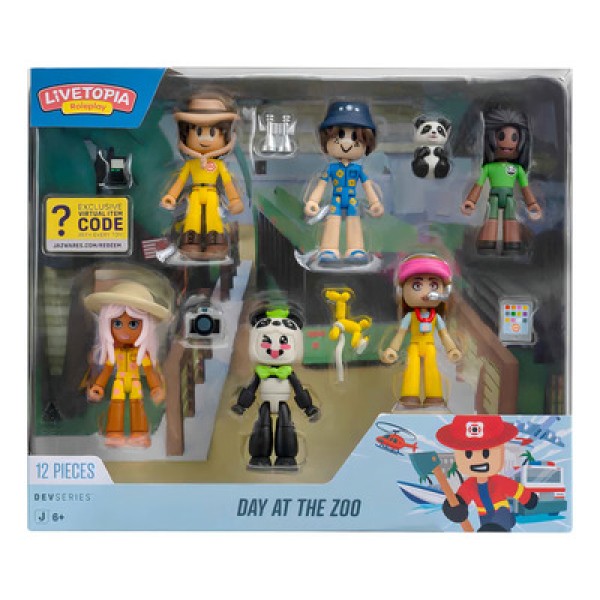Encontraproduto.com.br - 6 Bonecos Livetopia Roleplay Dat At The Zoo - Devseries