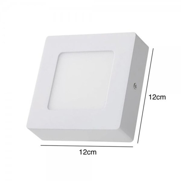 Encontraproduto.com.br - Luminária Plafon 6w Led Quadrado Sobrepor 6500k