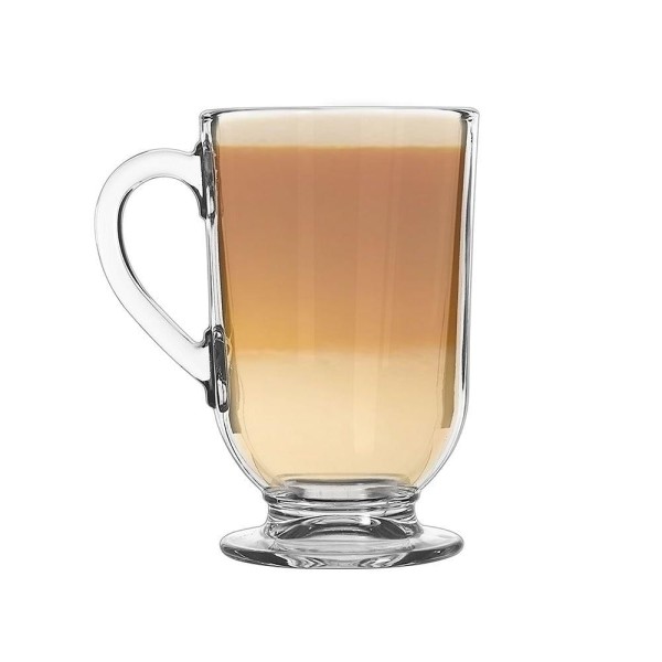 Encontraproduto.com.br - Jogo 10 Canecas De Cappuccino Vidro Berlim Taça Café Transparente 325ml Em Casa Tem