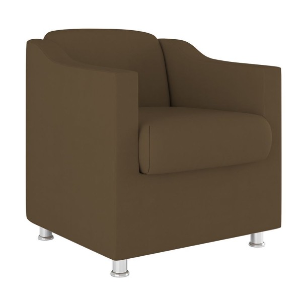 Encontraproduto.com.br - Kit 10 Poltronas Tilla Consultório Recepção Suede Balaqui Decor Cor:marrom