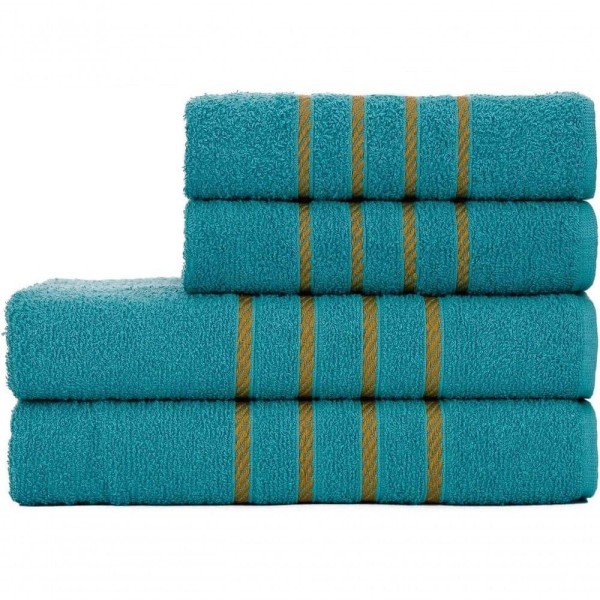 Encontraproduto.com.br - Jogo De Toalha 2 Banho + 2 Rosto Montreal 100% Algodão Alta Absorção - Verde Claro