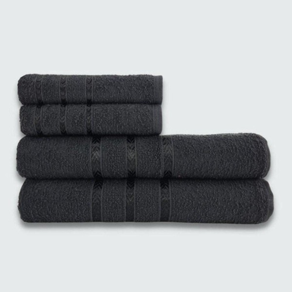 Encontraproduto.com.br - Jogo De Banho 4 Peças Coleção Verona Luxo Beka 100% Algodão Preto