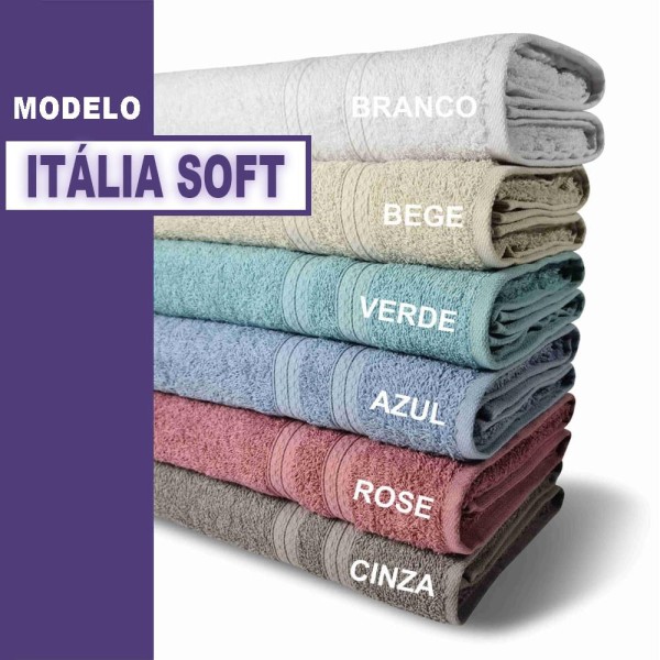 Encontraproduto.com.br - 2 Toalhas Super Felpudas Grande E Grossa Algodão 80x150 It?lia Soft Beka - Branco